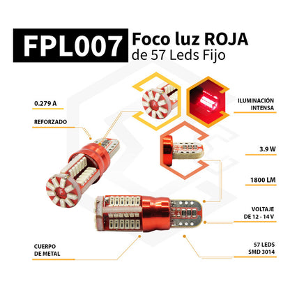 Kit 10 Focos De Pellizco Mazorca 57 Led Super Potente 12v