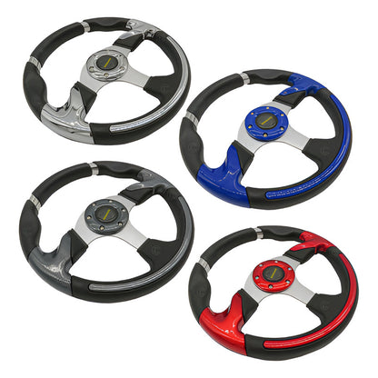 Volante Deportivo Universal De Metal Con Agarre En Cromo