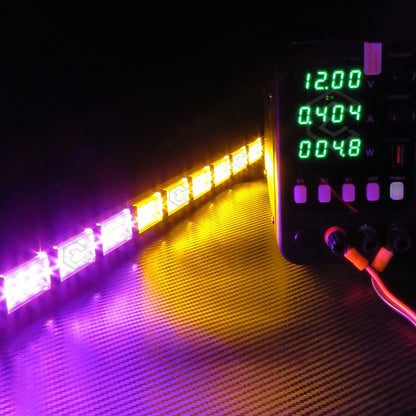Barra 216 Led 19 Funciones 12 Módulos Bicolor Estrobo 12-24v