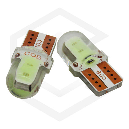 Kit 5 Pares  Focos Led Cob Pellizco T10 Silicon Auto Moto