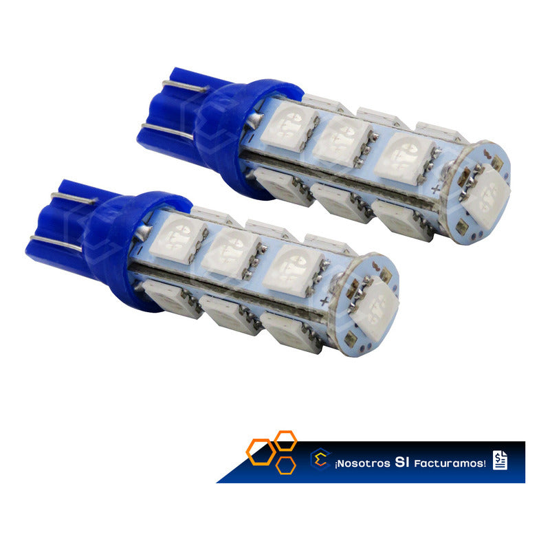 Kit 10 Focos Pellizco 13 Leds 5050 T10-158 Cuartos Stop 12v