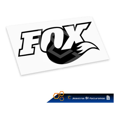 2calcomanía Fox Zorro Blanco Letras Sticker Vinil Auto 12cm