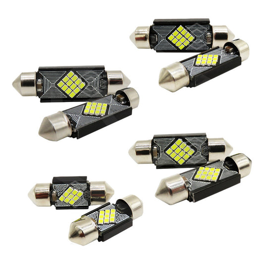 10 Focos 12 Led Canbus C10w Festoon Fusible Interior 12/24v