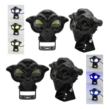 Par Faros 12 Leds 2 Lupas Bicolor Fijo Estrobo Duende 12-24v