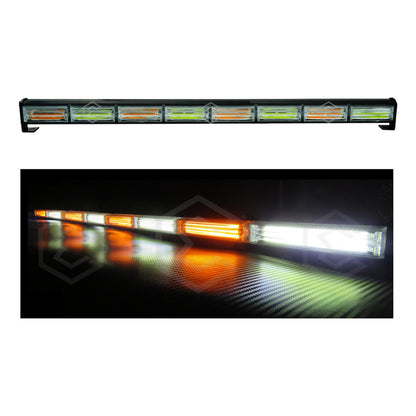 Barra Torreta Led Cob 8 Módulos Estrobo Código 16 Funciones