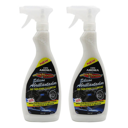 2 Silicón Abrillantador Tableros Llantas Brillo Intenso Pist Beige