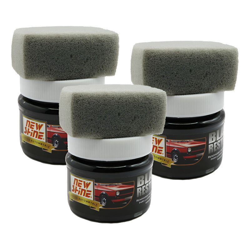3 Black Restorer Restaurador De Negros Llantas Gomas Hules Negro