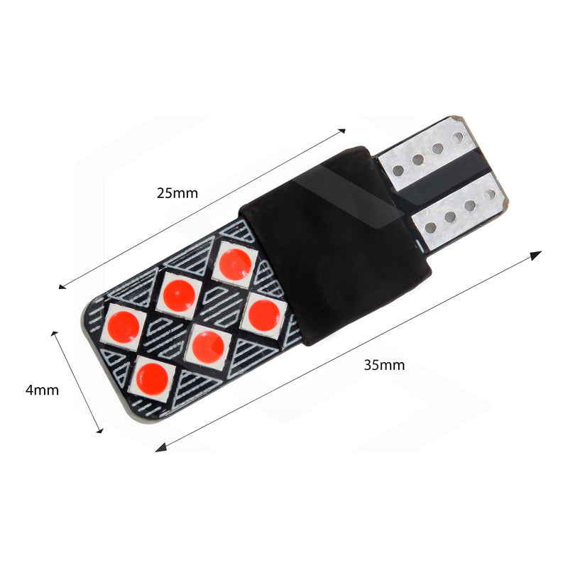 Kit 10 Focos De Pellizco 12 Led 3 Funciones D Estrobo Canbus