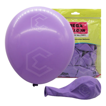 Bolsa 25 Globos Lila Brilloso #18 Adorno Fiestas Bodas Latex Lila Brilloso