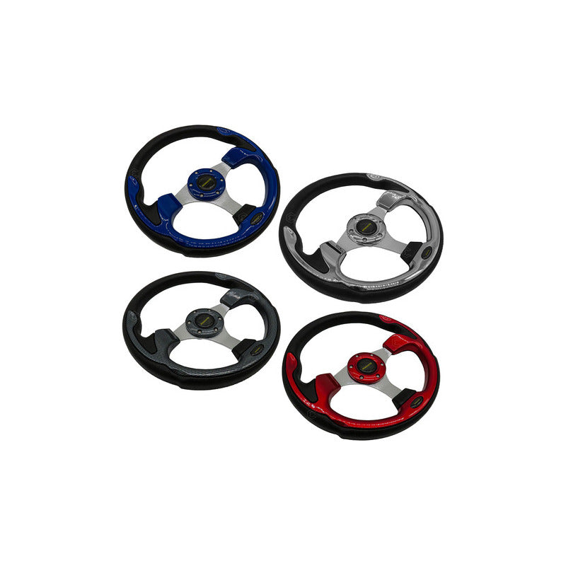 Volante Deportivo Universal De Metal Con Acabado Gloss 32cm