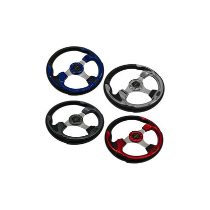 Volante Deportivo Universal De Metal Con Acabado Gloss 32cm