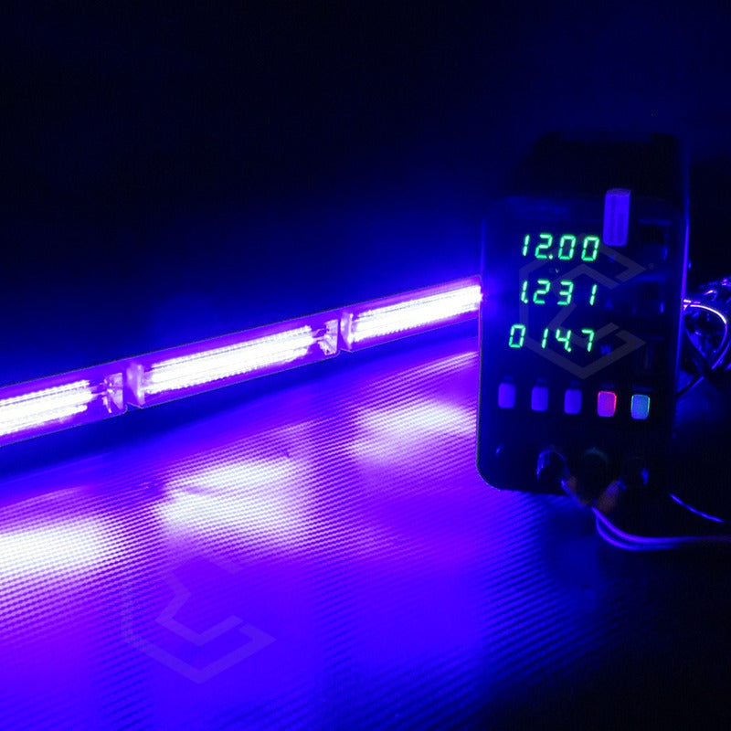 Barra Torreta Led Cob 4 Módulos Estrobo Código 16 Funciones