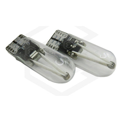 Par Focos De Pellizco Led Cob Vidrio Filamento Canbus T10 W5