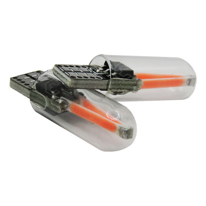 Par Focos De Pellizco Led Cob Vidrio Filamento Canbus T10 W5