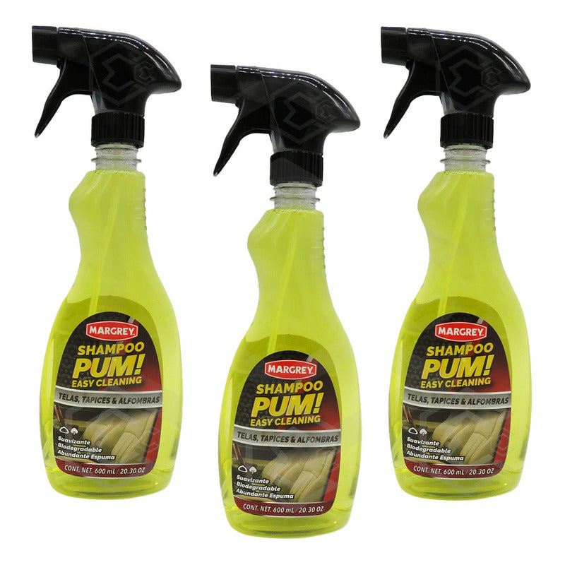 3 Limpiador Telas Y Tapicerias - Pum Shampoo 600 Ml Margrey