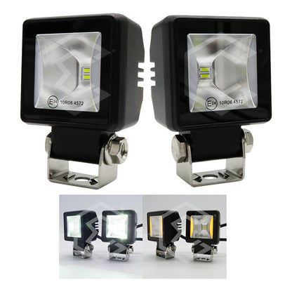 Par Faros 6 Leds Blancos Cuadrado 2 Funciones Cuartos 10-30v