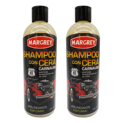 2 Shampoo Con Cera Autos Y Motos 1lt Alta Espuma Margrey