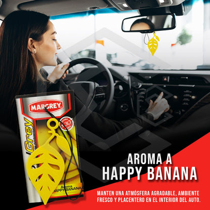 Aromatizante Margrey 2pza Auto Casa Ambiental Cool Grey Hoja