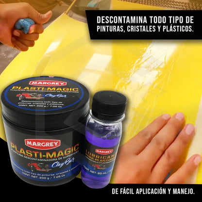 5 Plastilina Arcilla Descontamina Plásti Magic 200gr Margrey Violeta