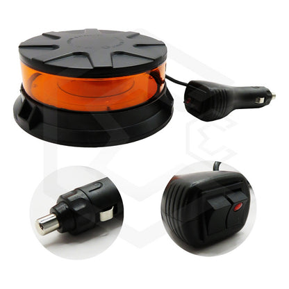 Torreta 48 Leds Ambar 12-24v 72w Ip65 Con Iman 20 Funciones