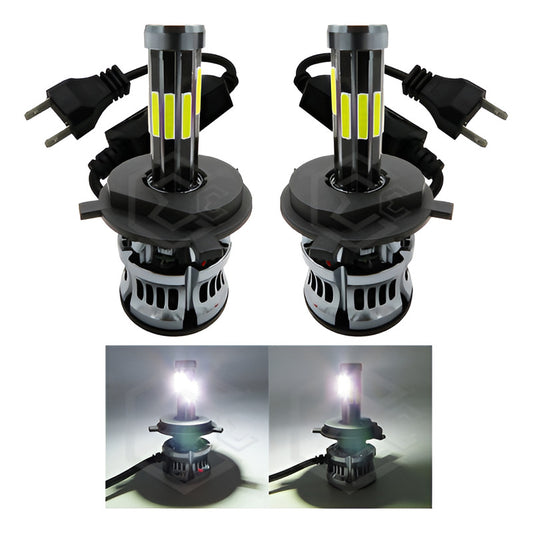 Kit Focos H7 Led Cob 10 Caras Cn Ventilador Alta O Baja 360° H7
