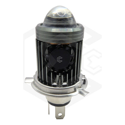Foco Moto H4 Lupa Con Ventilador Ba20d Bicolor 6 Leds Csp T