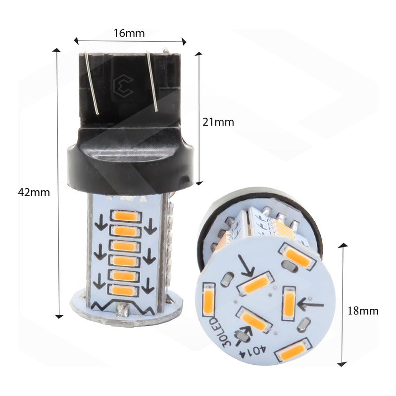 Par De Focos 1156 1157 30 Led Rotativo Estrobo Calaveras 12v