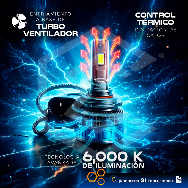 2 Focos 30 Led 9005 Canbus Ventilador Alta Baja 36000lm 101w 9005