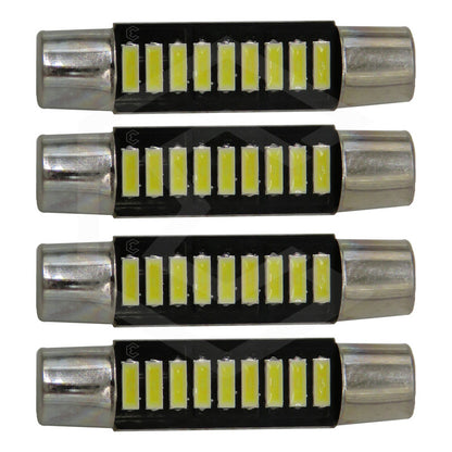 4 Focos Fusible Festoon 28mm Y 31mm T6.3 Con 9 Led Viseras