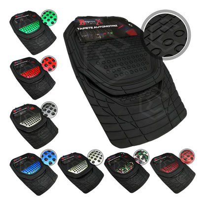 Tapete Tipo Charola Uso Rudo Auto Camioneta Juego 4 Piezas