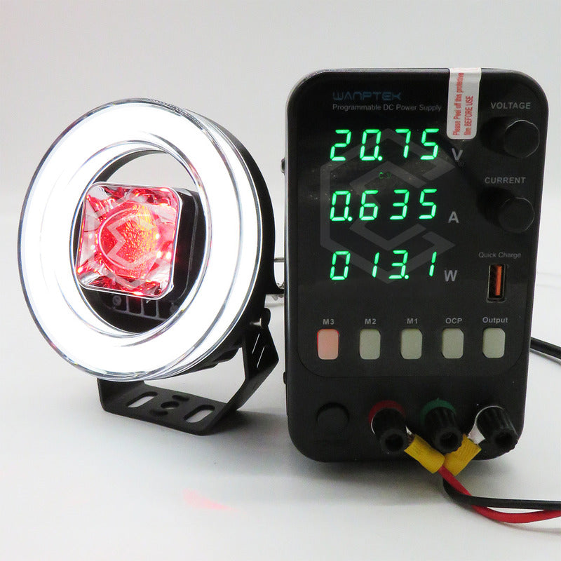 Par Faros Auxiliares 16 Led Con Lupa Bicolor Ojo Ángel 9-30v