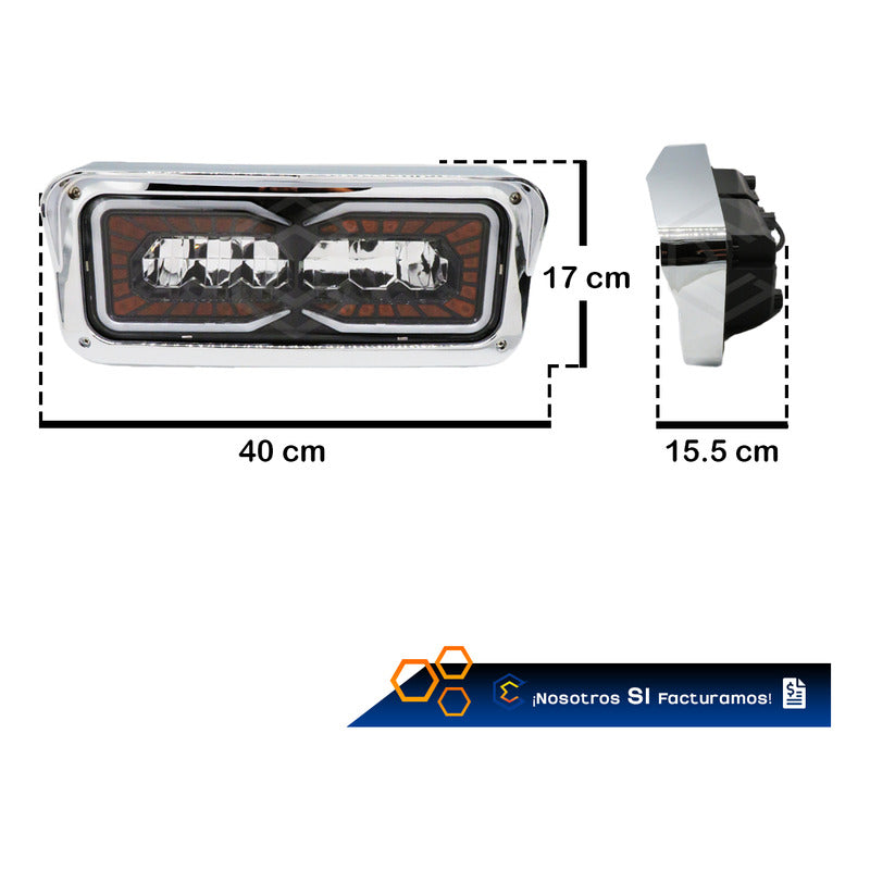 Par Faros Unidad Principal Kenworth T800 T600 W900 Pestaña Ambos Lados