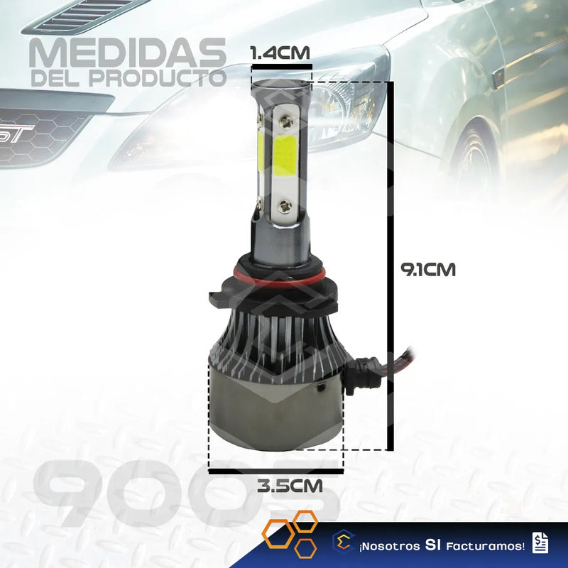 2 Focos Led 9005 4 Caras Ventilador Alta Baja 16000lm 9-32v 9005