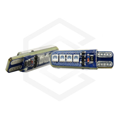 Par Focos De Pellizco T10 8 Led Codigo 3 Funciones 12v