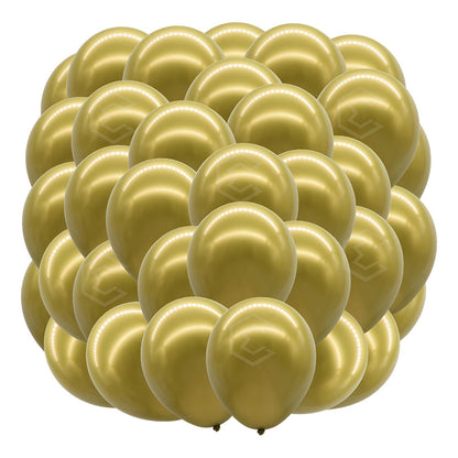 Bolsa 50 Globos Dorado Oro Metalico #10 Fiestas Bodas Latex Dorado Oro Metalico