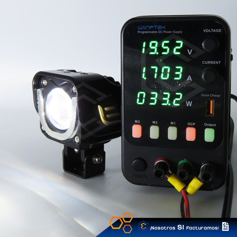 Par De Faros 40 Leds Cuadrado Lupa Blanco Ambar Flood 9-30v