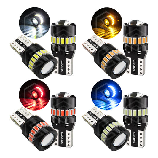 Par De Focos De Pellizco 19 Leds T10 Canbus Lupa 2.4w 700lm