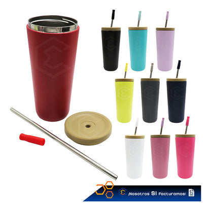 Termo Vaso Personalizado Nombre Logo Láser 750ml Acero Inox