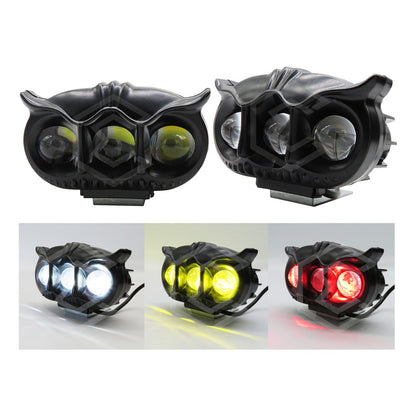 Par Faros 24 Leds 3 Lupas Bicolor Ojo Demonio Estrobo 12-24v
