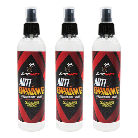 3 Antiempañante Desempañante Vidrios Cristales Espejos 270ml