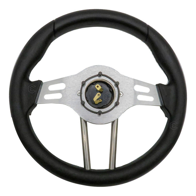 Volante Deportivo Universal De Metal Brazos Con Ranuras
