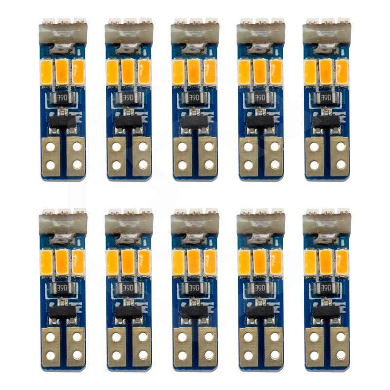 Kit 10 Focos De Pellizco T5 9 Hiper Leds Cluster 2721 1w 12v