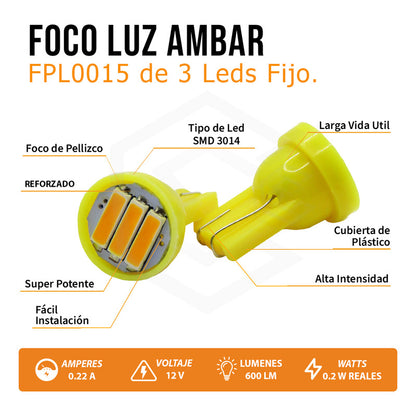 Par De Focos De Pellizco 3 Leds Grande Super Potente 12v