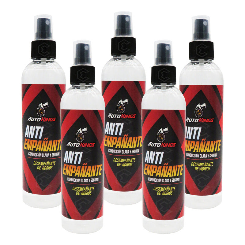 5 Antiempañante Desempañante Vidrios Cristales Espejos 270ml