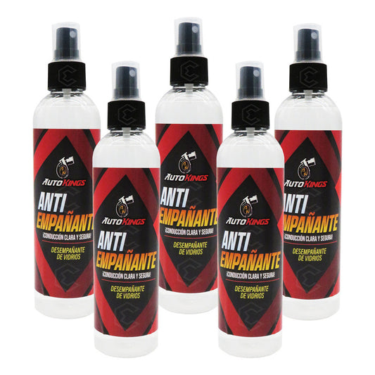 5 Antiempañante Desempañante Vidrios Cristales Espejos 270ml