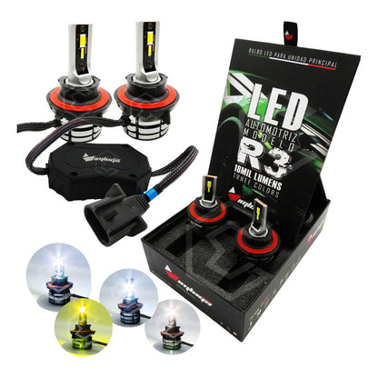 Kit Focos Led H13 Ventilador Alta Y Baja Tricolor 18,000lm H13