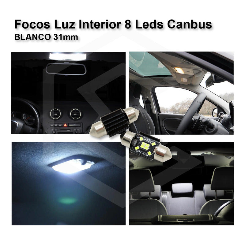 Par De Focos Luz Interior 10 Leds Canbus 31mm 36mm 39mm 41mm