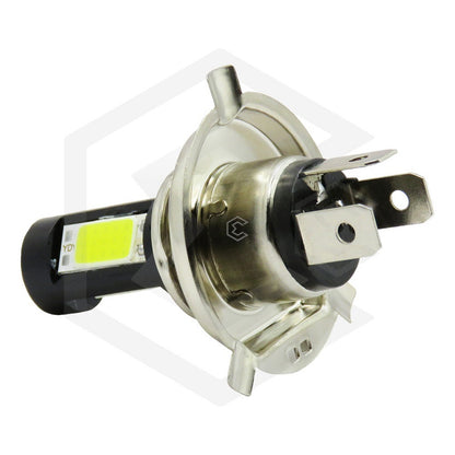 Foco Moto H4 47 Leds Cob Ba20d 3 Caras Lupa 9000lm Reales H4