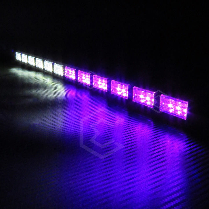 Barra 216 Led 19 Funciones 12 Módulos Bicolor Estrobo 12-24v