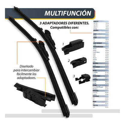 Pluma Limpiaparabrisa Tipo Banana Auto Camión Varias Medidas